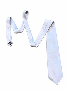 Geoffrey Beene Silver Satin Necktie